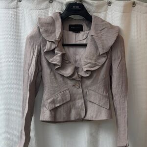 BCBGMaxAzria Ruffled Blazer - Soft Lavender